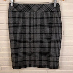 Loft Gray and Black Wool Blend Work Pencil Skirt, Women’s size 4